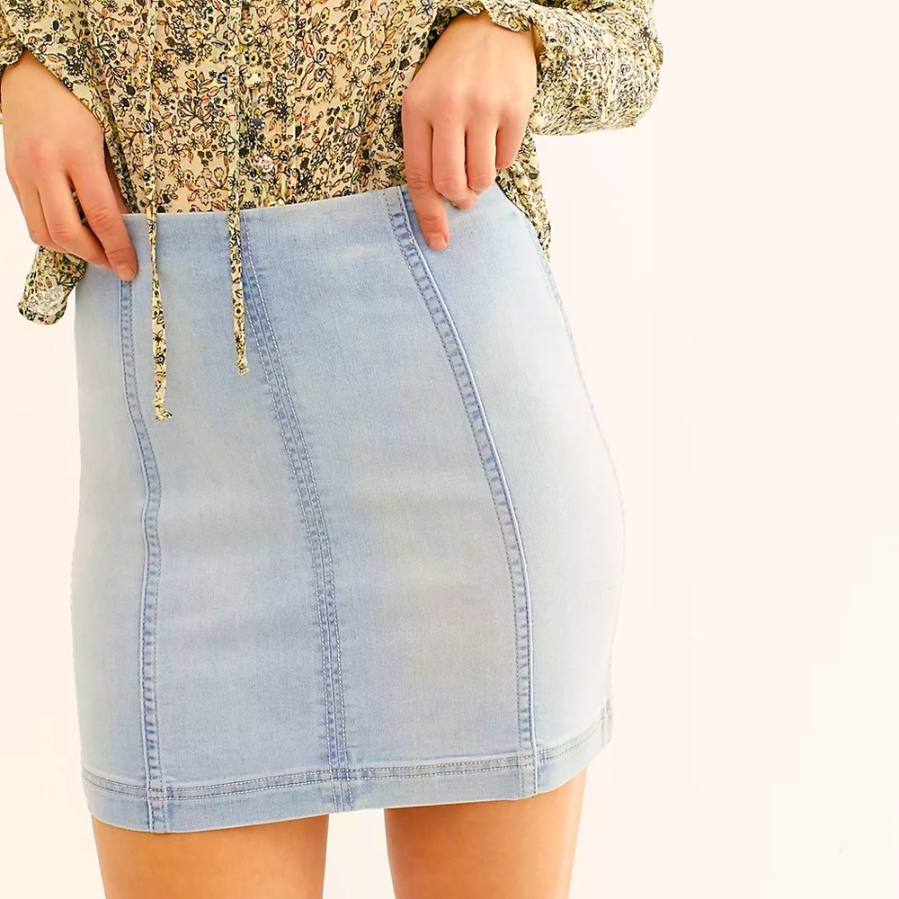 Free People Modern Femme Denim Mini Skirt